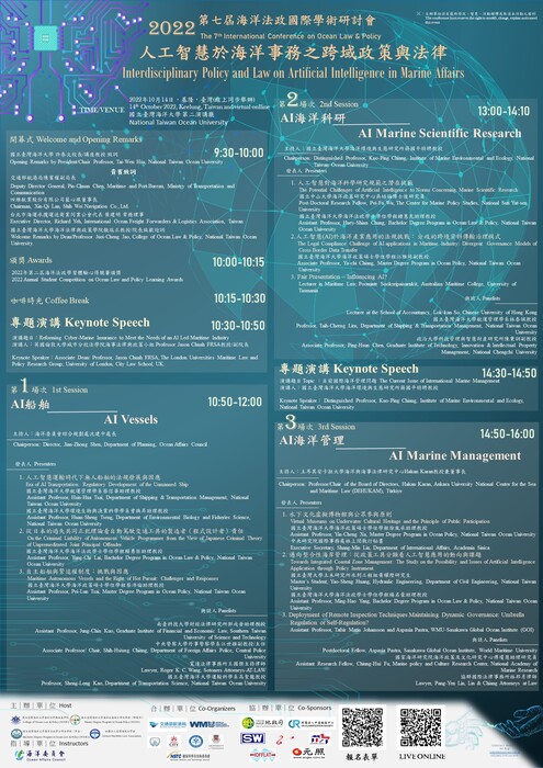 The 7th International Conference on Ocean Law & Policy-Interdisciplinary Policy and Law on Artificial Intelligence in Marine Affairs